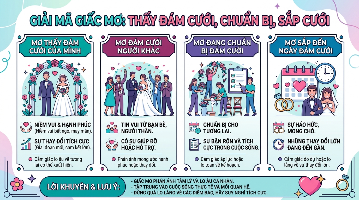 Giải mã điềm báo nằm mơ mình lấy chồng, chuẩn bị lấy chồng, sắp cưới