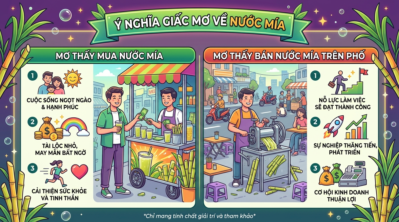 Ý nghĩa giấc mơ thấy mua nước mía, đi bán nước mía dạo