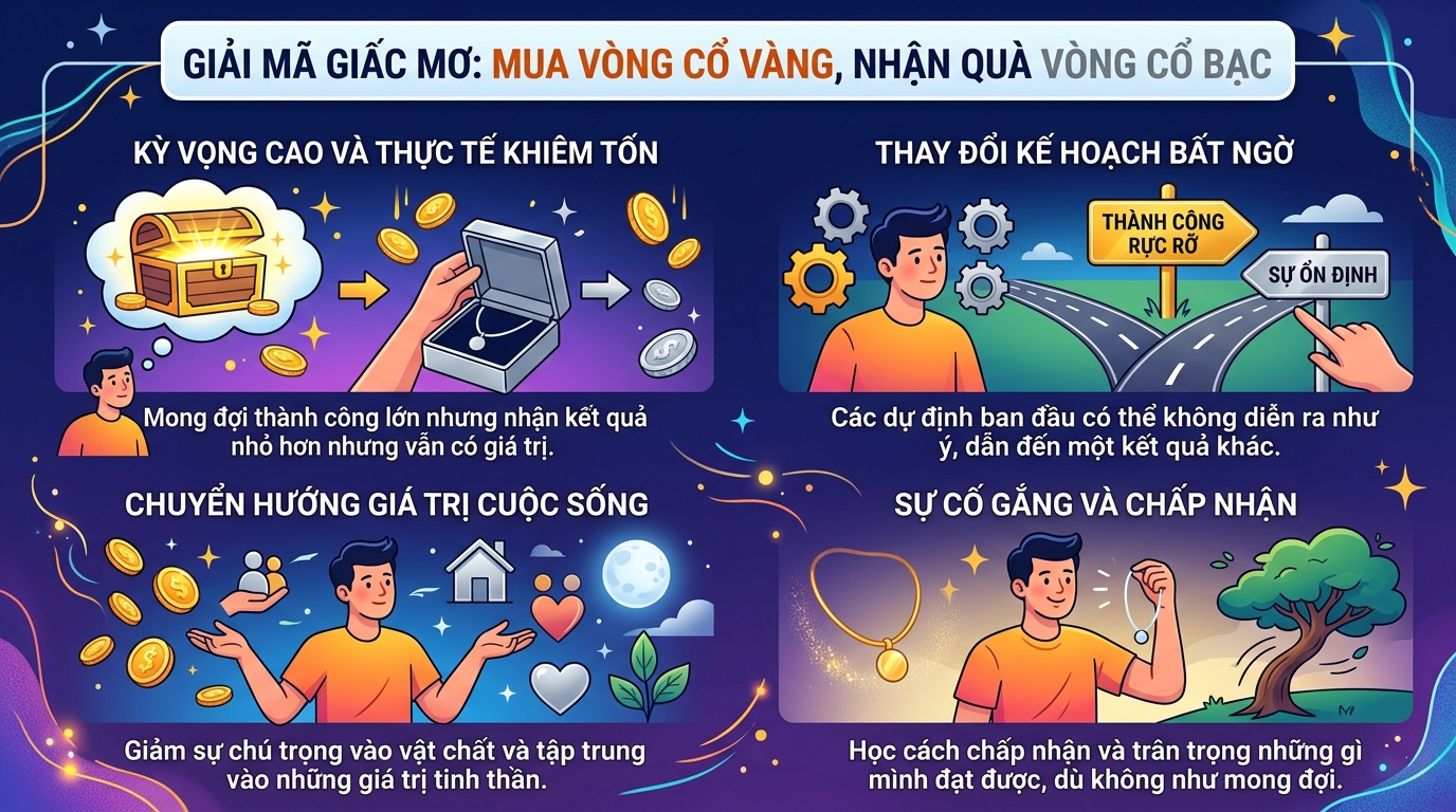 Ý nghĩa nằm mơ mua dây chuyền vàng, được tặng dây chuyền bạc