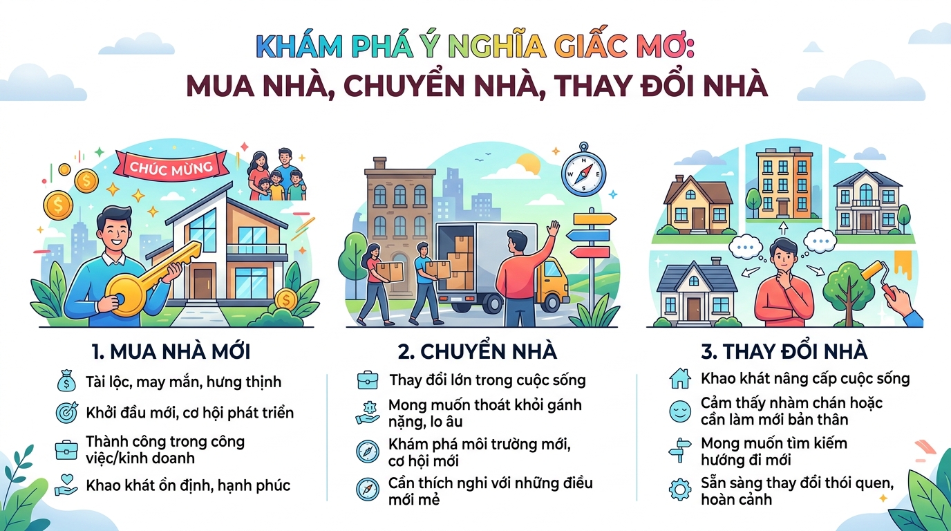 Giải mã điềm báo nằm mơ thấy mua nhà mới, chuyển nhà, đổi nhà