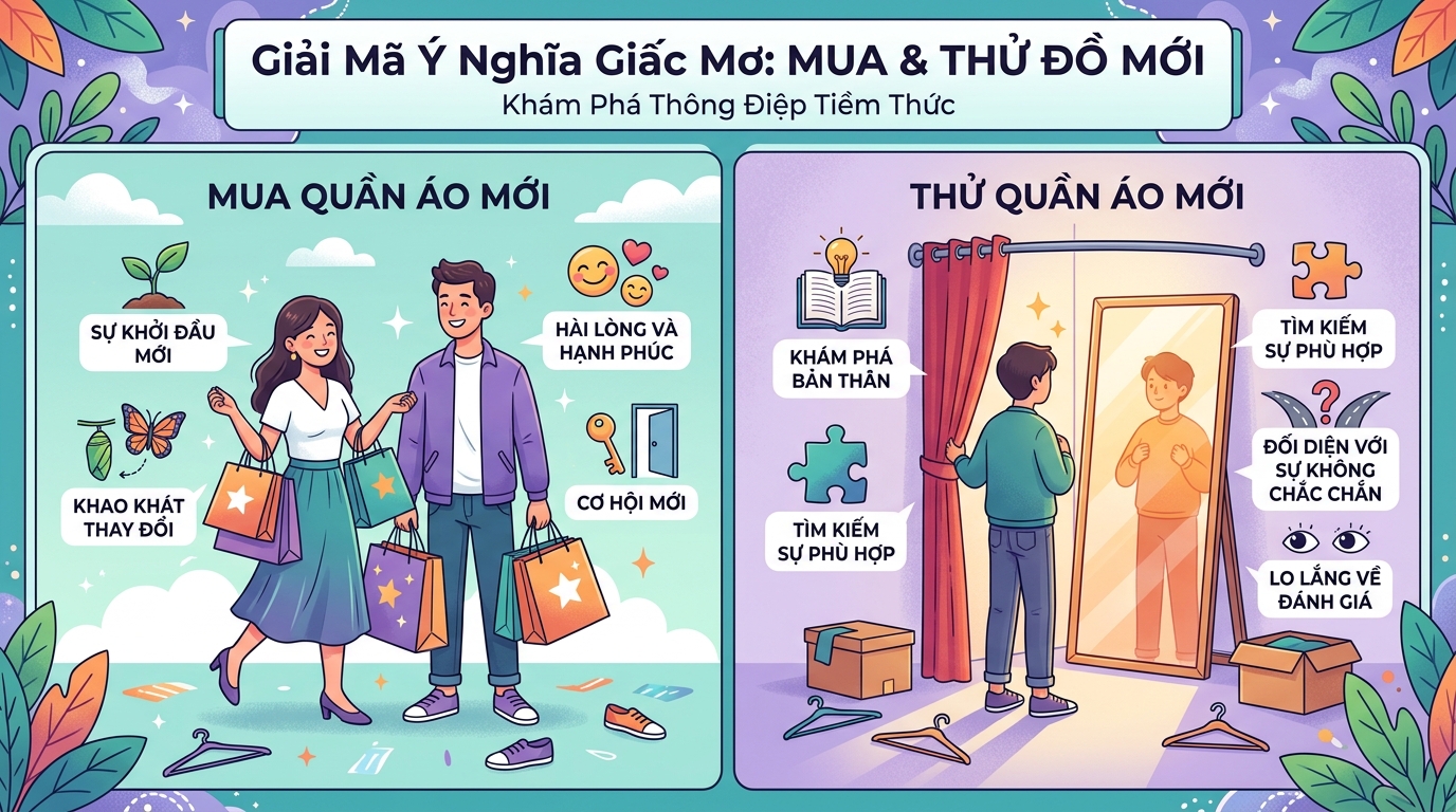 Giải mã điềm báo nằm mơ thấy mua quần áo mới, thử quần áo