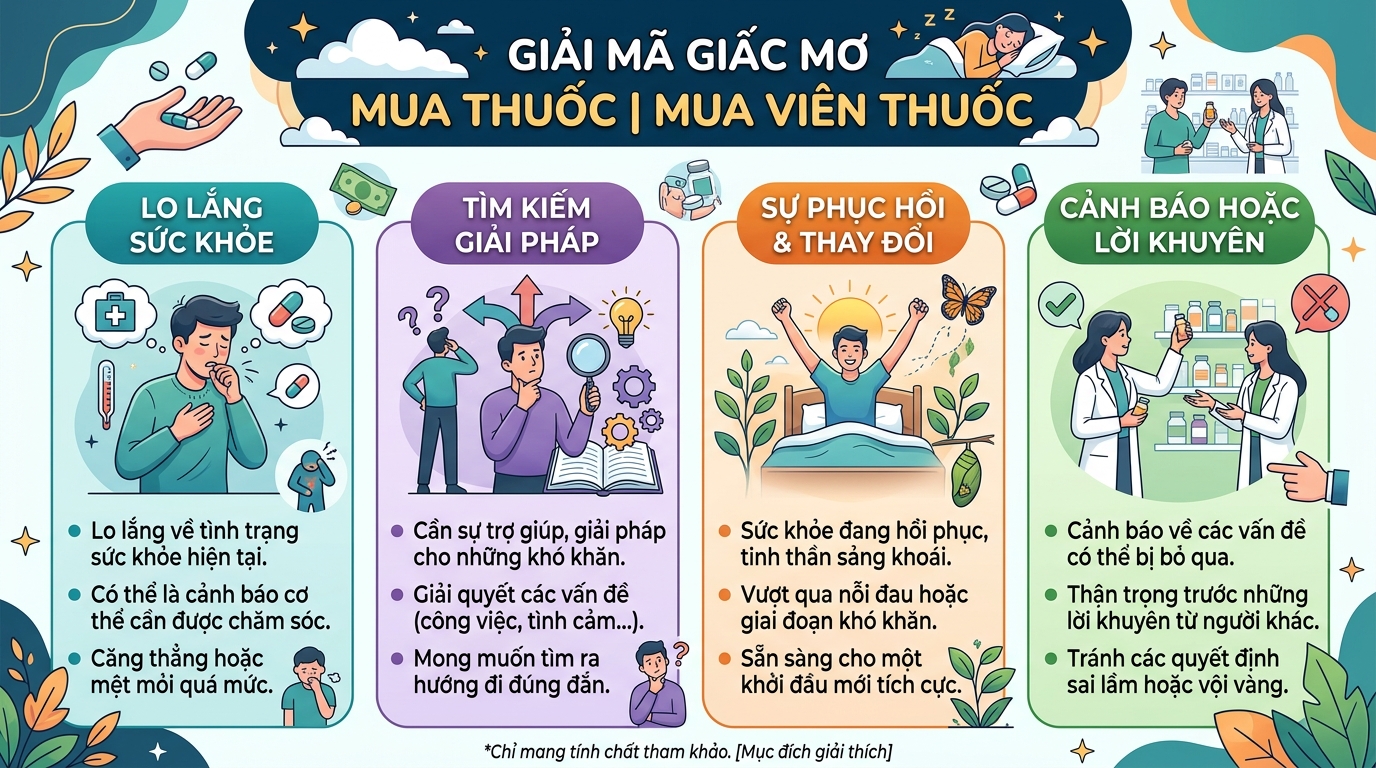 Ý nghĩa giấc mơ thấy đi mua thuốc tây, mua thuốc uống