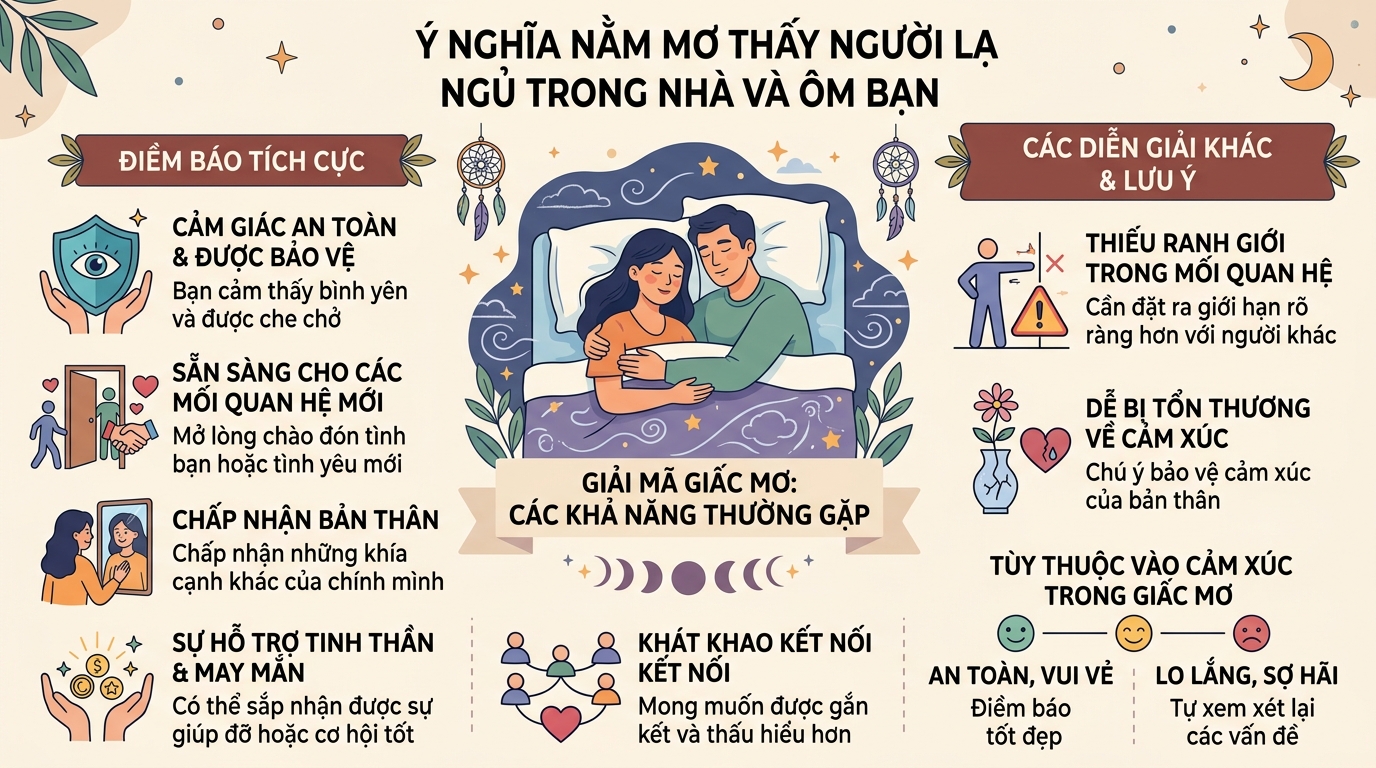 Ý nghĩa giấc mơ thấy người lạ ngủ trong nhà mình ôm ngủ