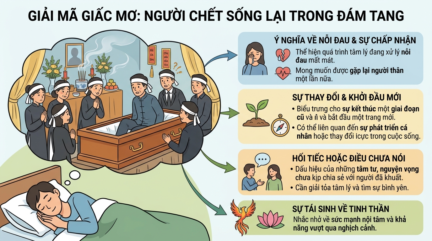 Ý nghĩa giấc mơ người chết sống lại trong đám tang