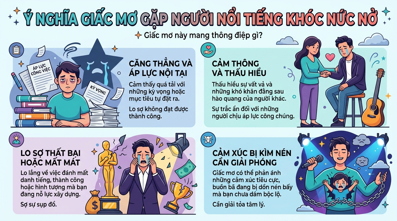 Ý nghĩa giấc mơ thấy người nổi tiếng khóc thảm thiết