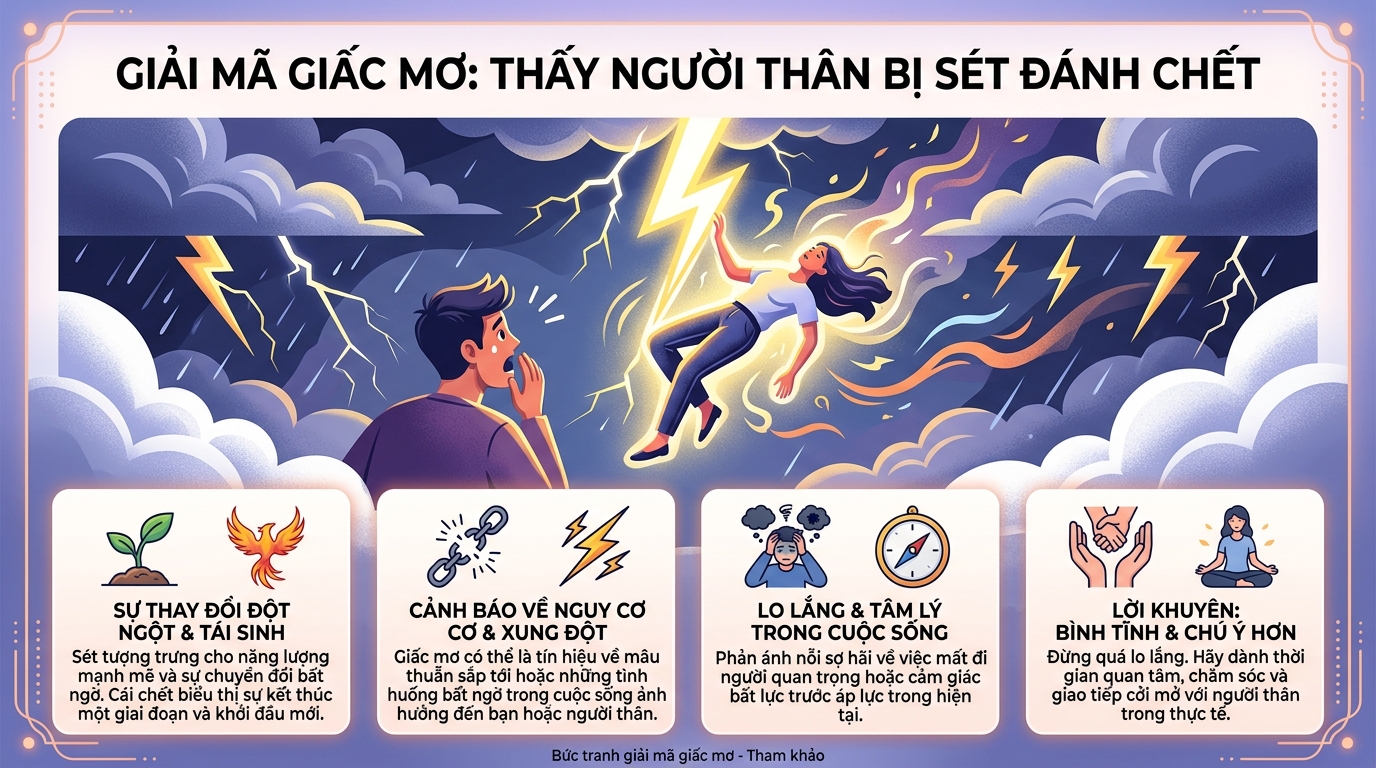 Ý nghĩa giấc mơ thấy người thân bị sét đánh chết, sét đánh người thân