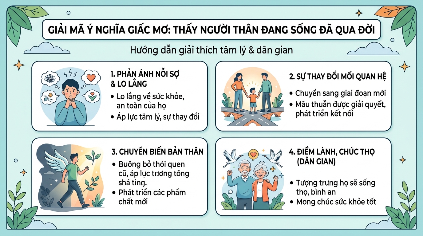 Giải mã điềm báo nằm mơ thấy bố mẹ, người thân còn sống mà chết