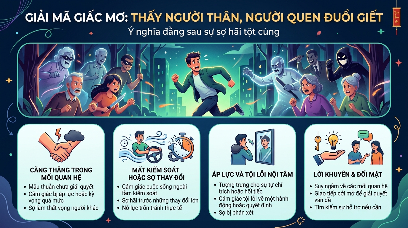 Ý nghĩa giấc mơ thấy người thân, người quen đuổi giết mình
