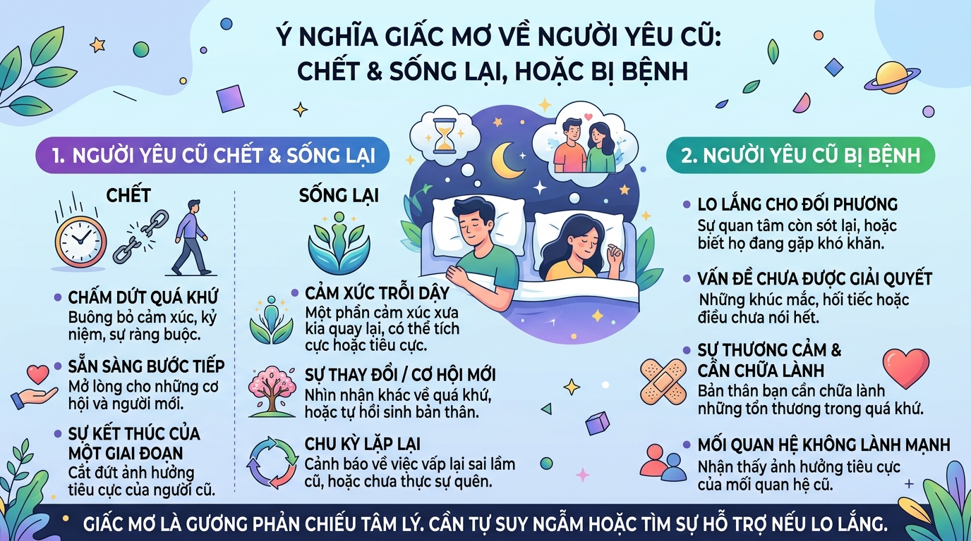 Ý nghĩa giấc mơ thấy người yêu cũ chết rồi sống lại, bị bệnh