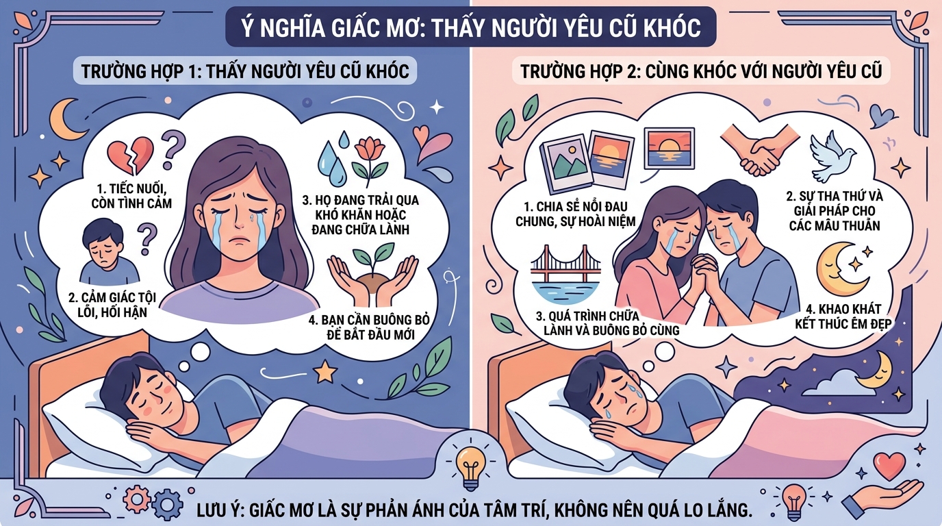 Ý nghĩa giấc mơ thấy người yêu cũ khóc, khóc với người yêu cũ