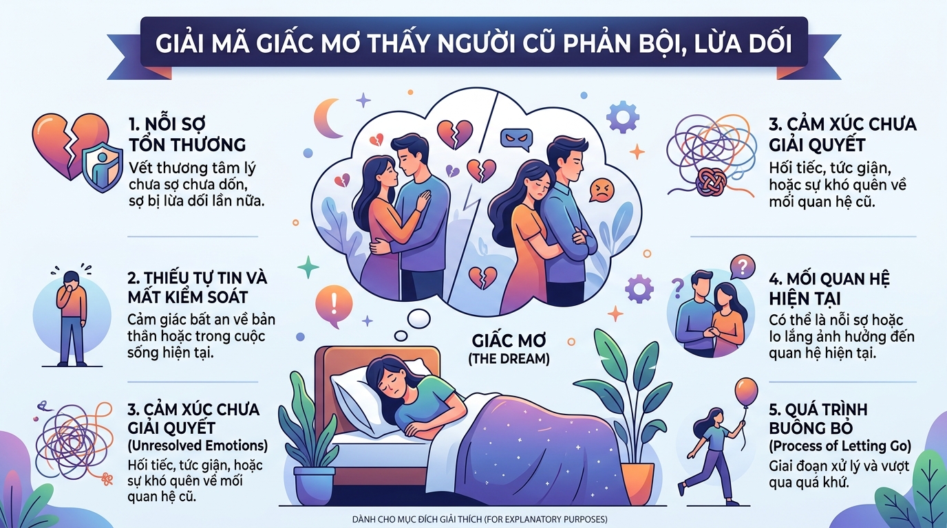 Giải mã điềm báo nằm mơ thấy người yêu cũ phản bội, ngoại tình, lừa dối mình