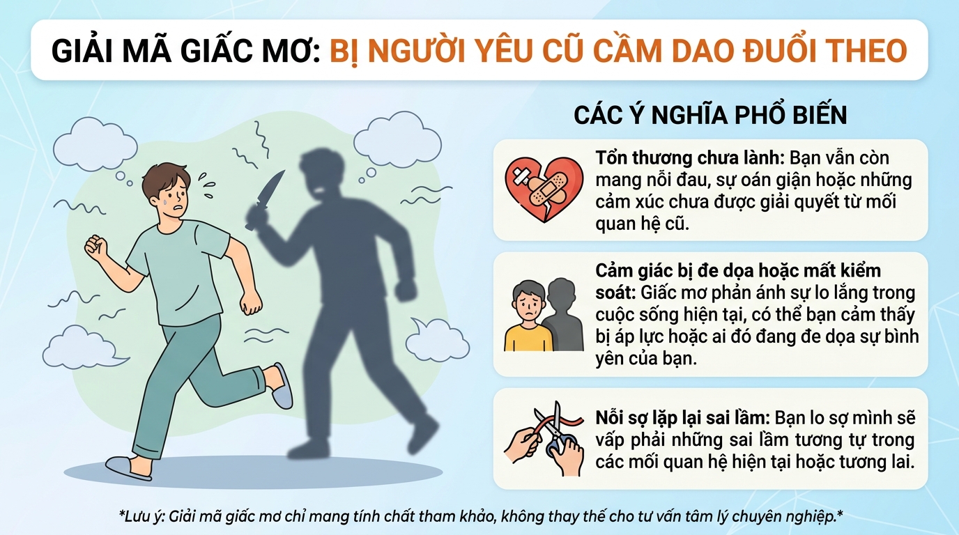 Ý nghĩa giấc mơ thấy người yêu cũ rượt đuổi, cầm dao đuổi mình