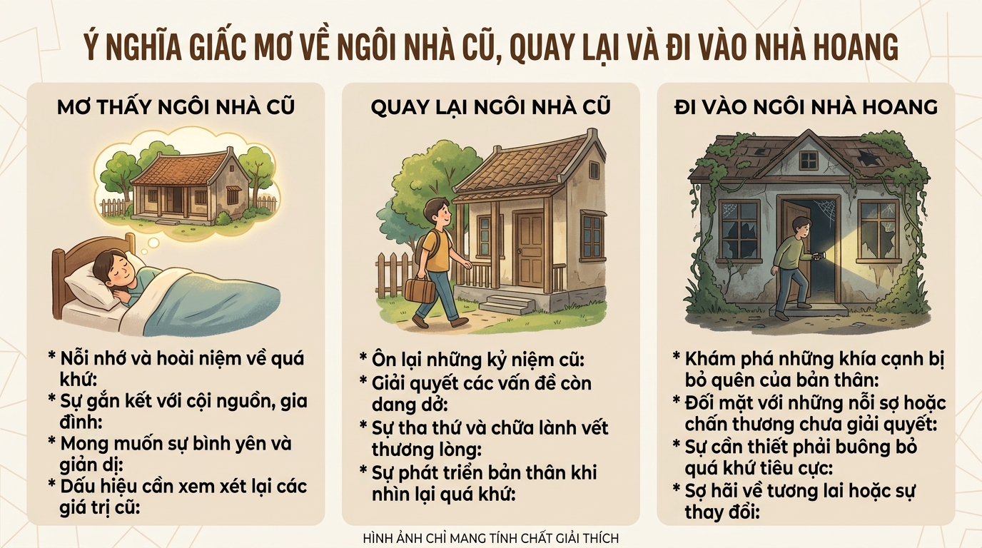 Ý nghĩa giấc mơ thấy nhà cũ, về nhà cũ, đi vào nhà hoang