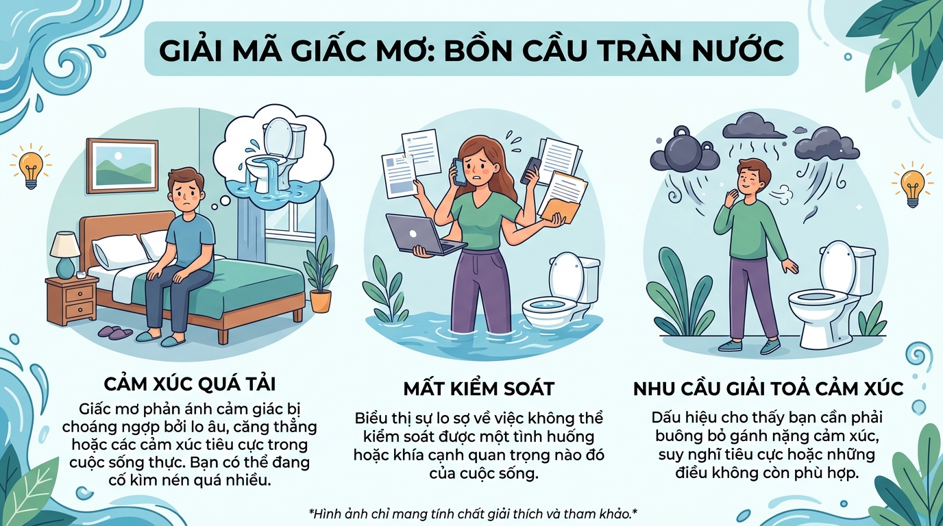 Ý nghĩa giấc mơ nhà vệ sinh ngập nước