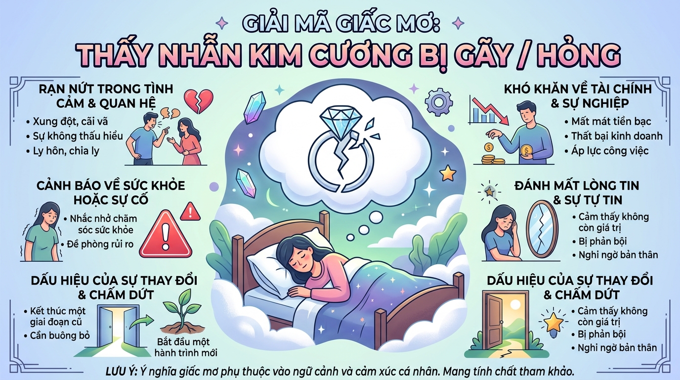 Giải mã giấc mơ nhẫn kim cương bị gãy vỡ