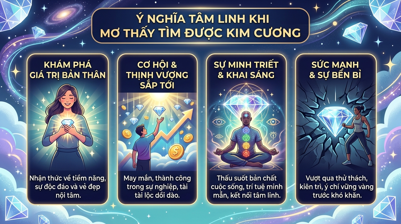 Ý nghĩa tâm linh giấc mơ nhặt được kim cương