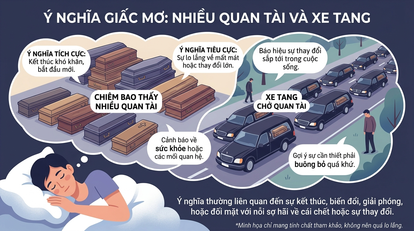 Ý nghĩa giấc mơ thấy nhiều quan tài, xe tang chở quan tài