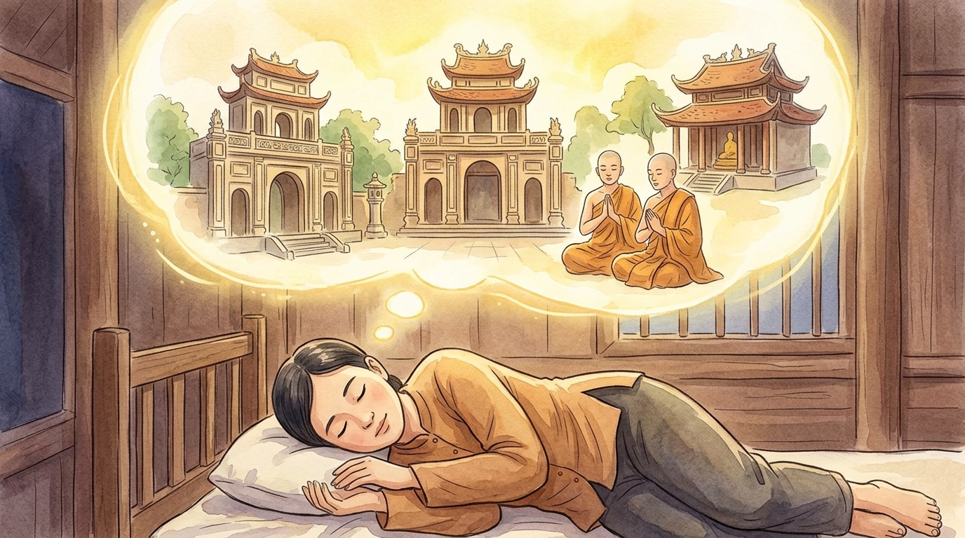 Ý nghĩa giấc mơ thấy niệm phật, nằm mơ thấy ma và niệm phật
