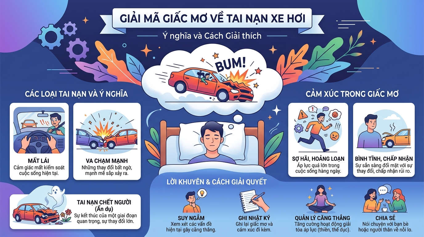 Giải mã nằm mơ thấy xe ô tô bị tai nạn
