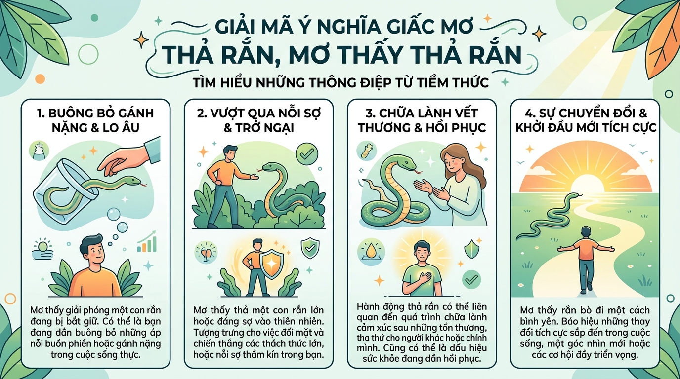 Giải mã điềm báo nằm mơ thấy phóng sinh rắn, mơ phóng sinh rắn