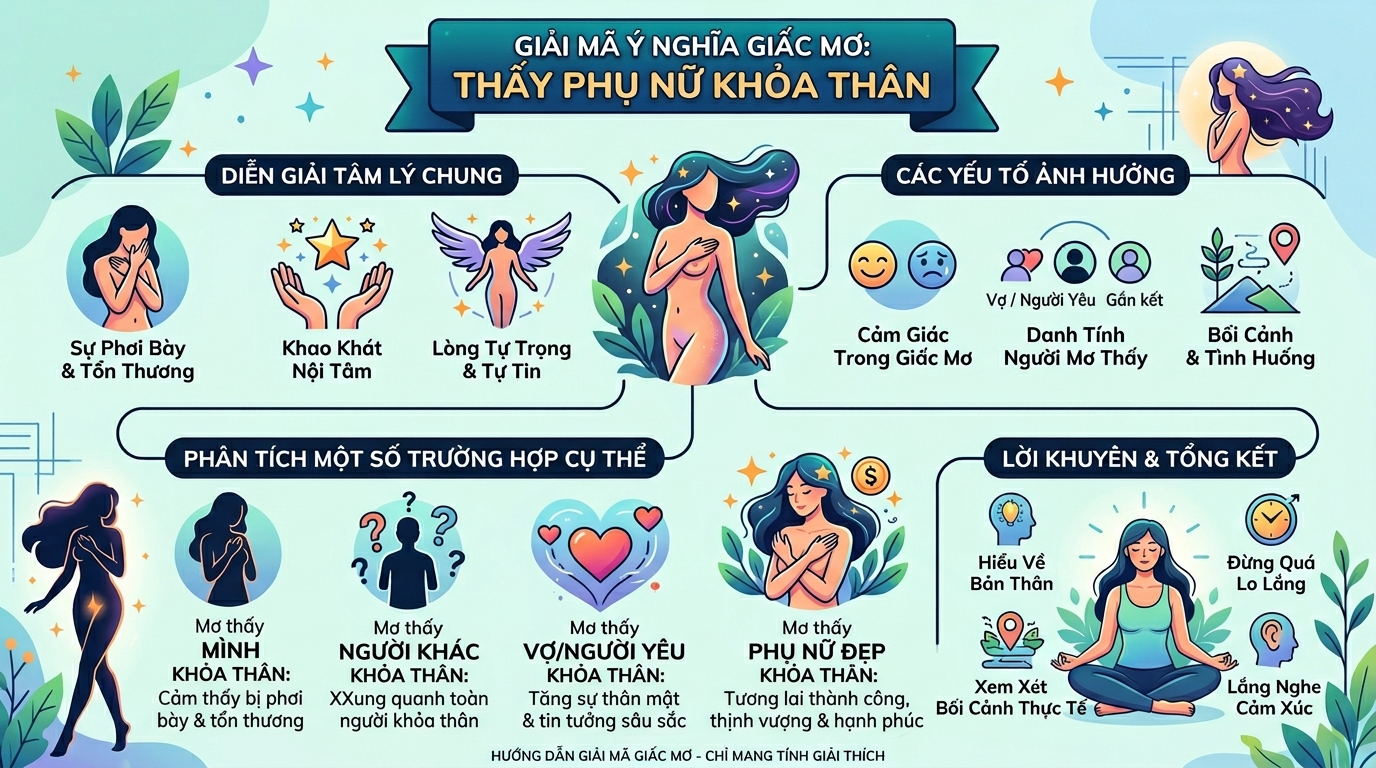 Giải mã ý nghĩa nằm mơ thấy phụ nữ khoả thân, cởi truồng