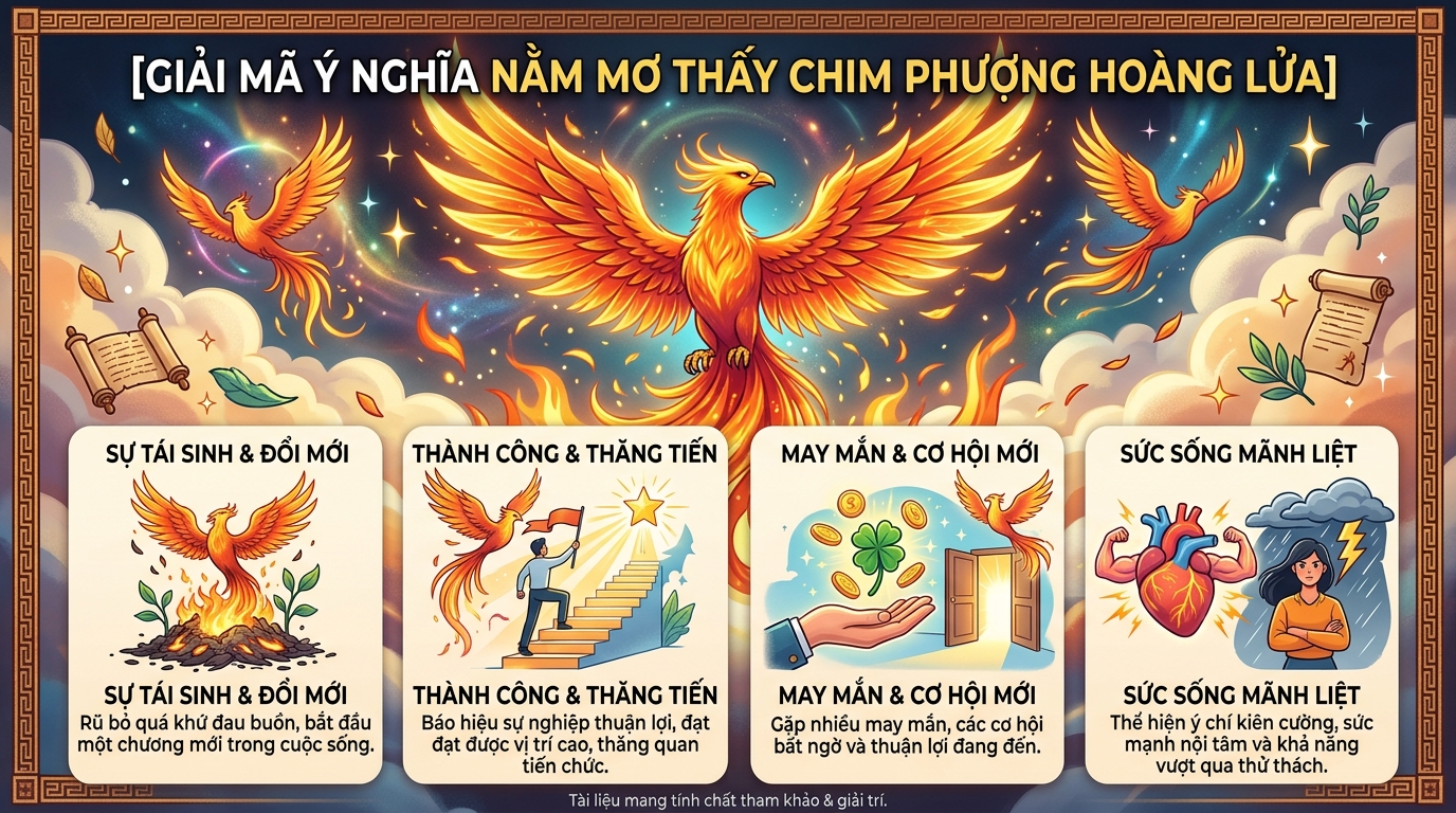 Giải mã điềm báo nằm mơ thấy phượng hoàng lửa