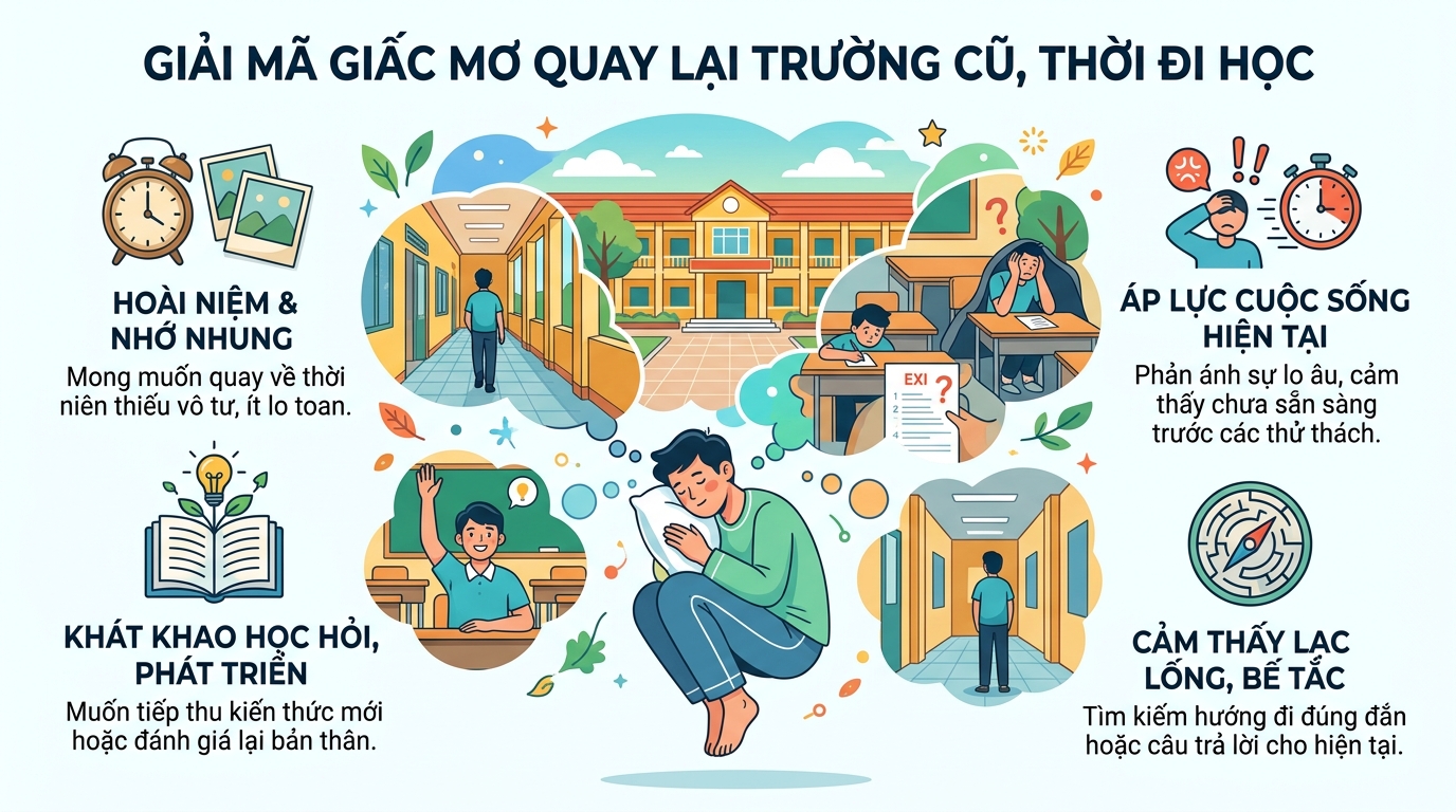Giải mã điềm báo nằm mơ thấy quay lại thời đi học, quay lại trường cũ