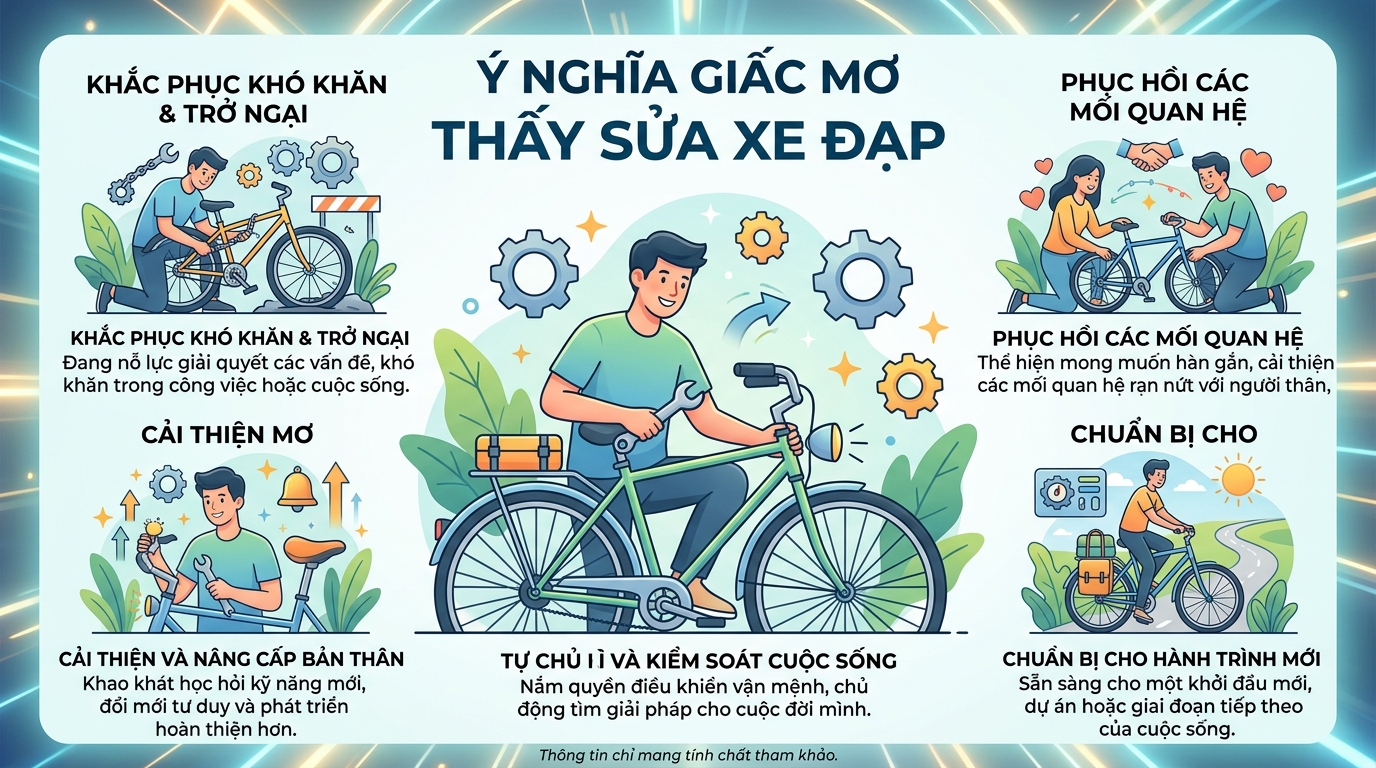 Ý nghĩa giấc mơ sửa xe đạp