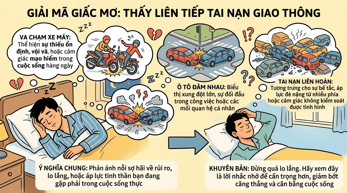 Ý nghĩa chiêm bao thấy tai nạn giao thông liên hoàn