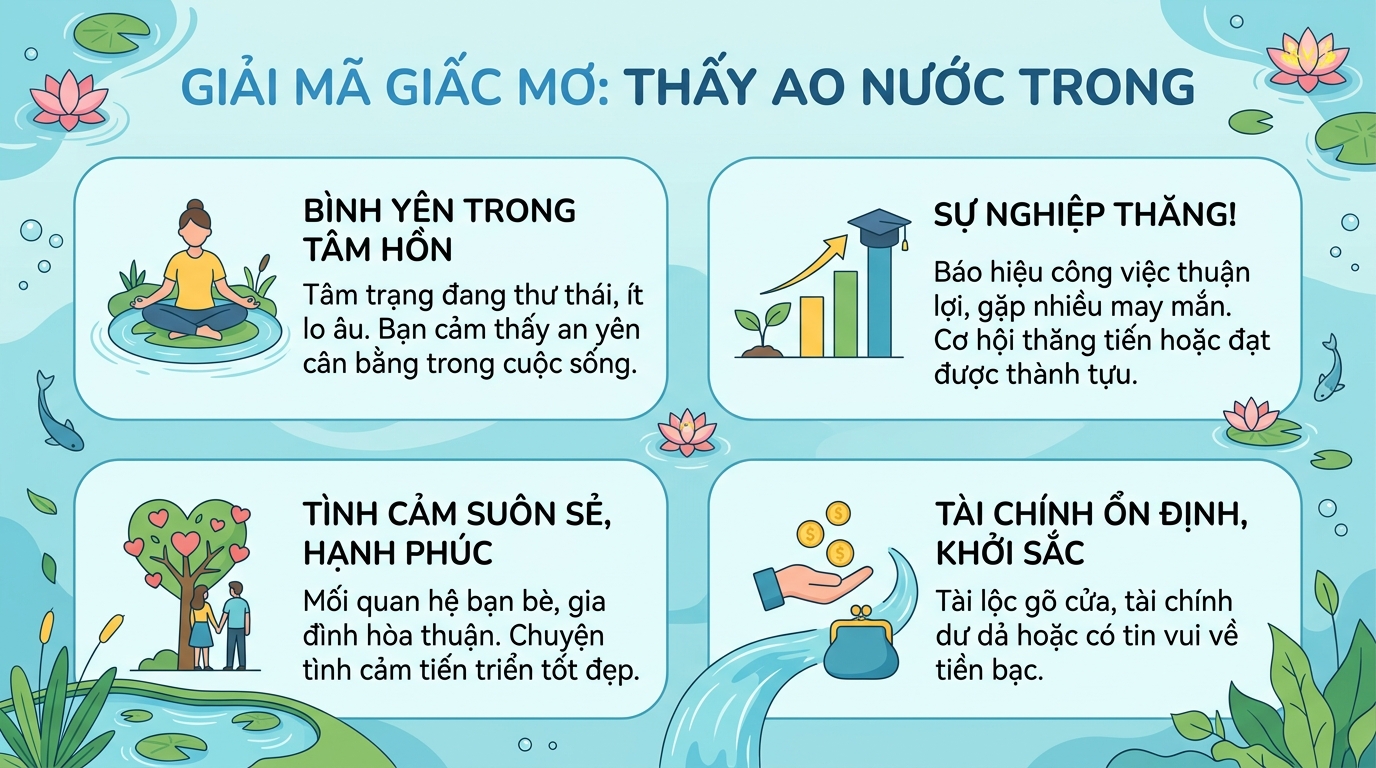 Giải mã nằm mơ thấy ao nước trong veo