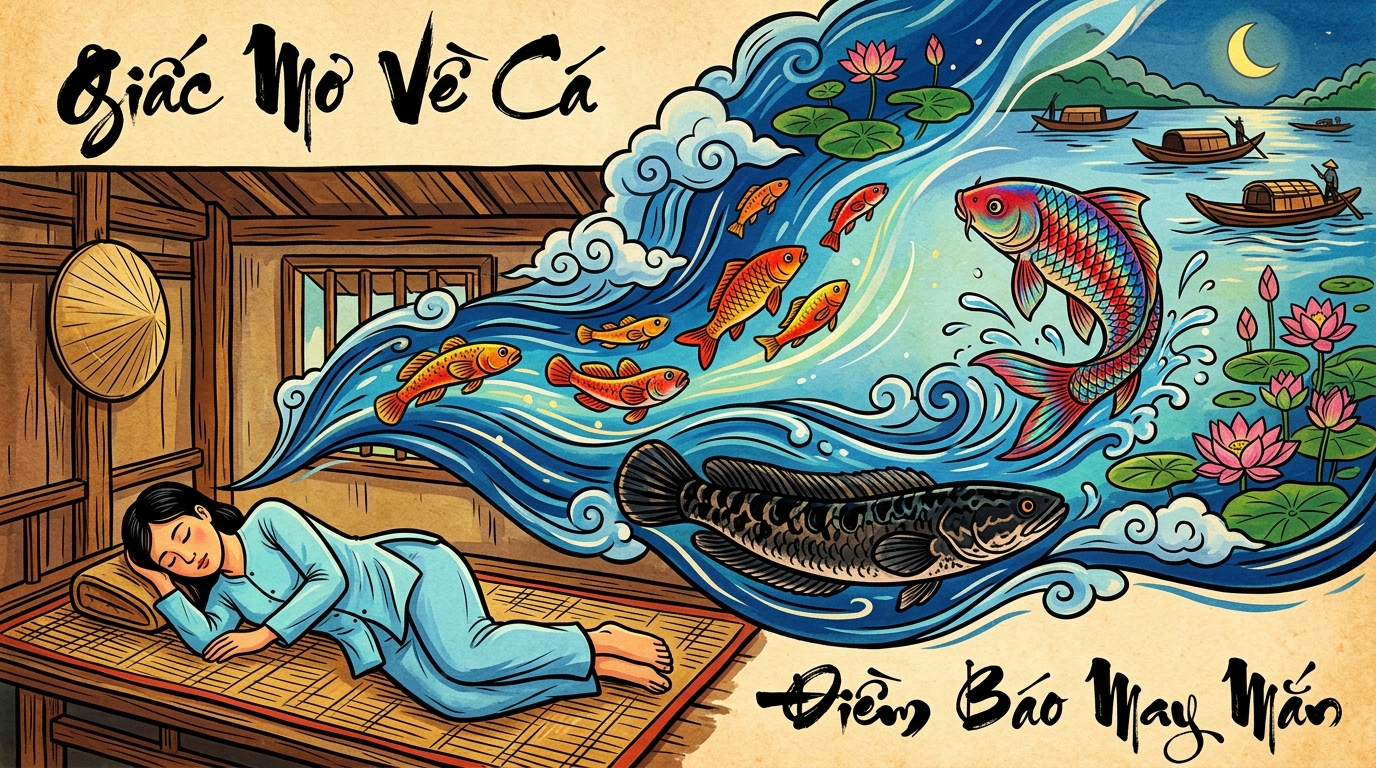 Ngủ mơ thấy cá màu đen, cá 7 màu nhiều màu sắc