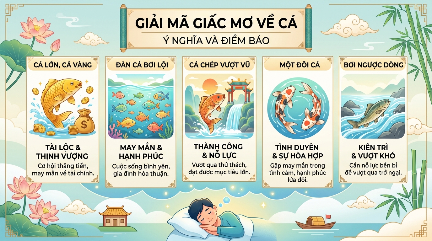 Giải mã giấc mơ thấy cá toàn tập là điềm báo gì