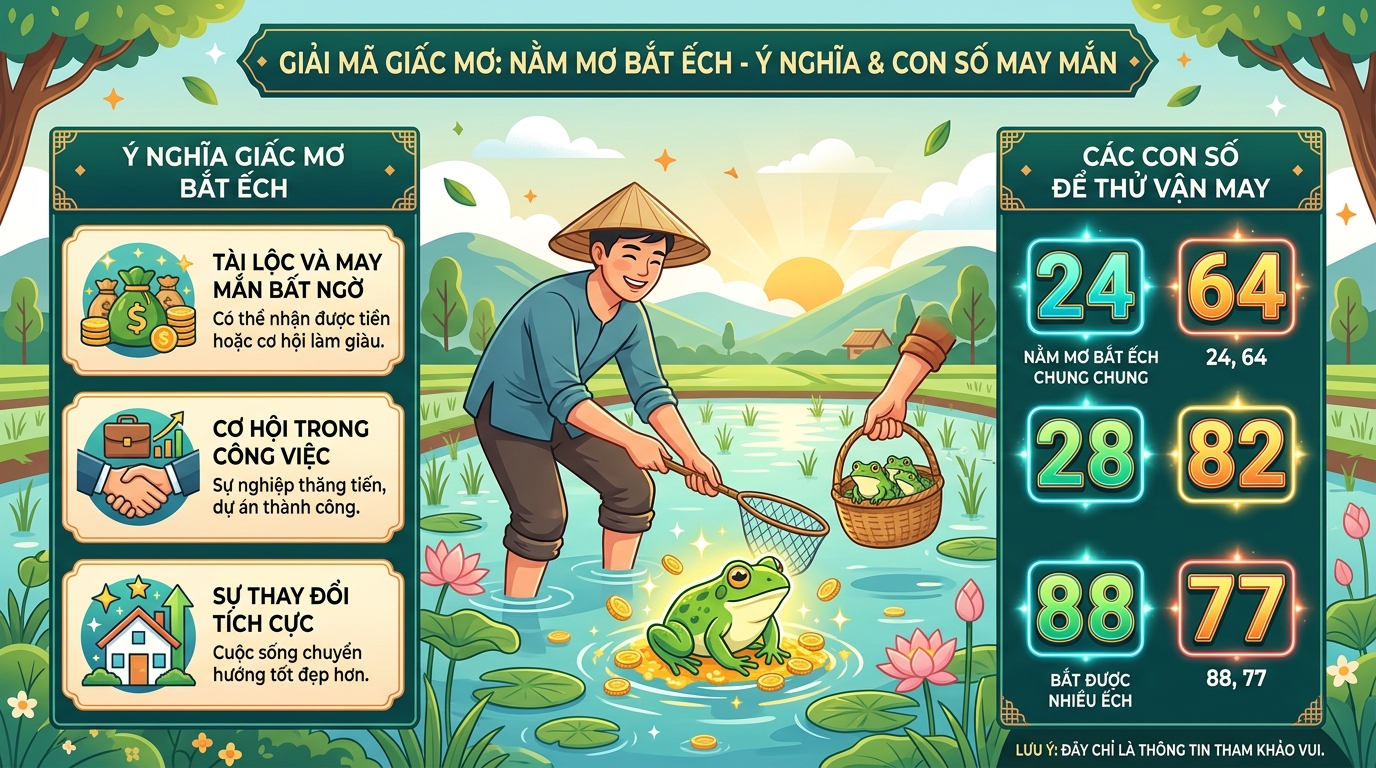 Ý nghĩa giấc mơ thấy câu ếch, câu được ếch đánh con gì