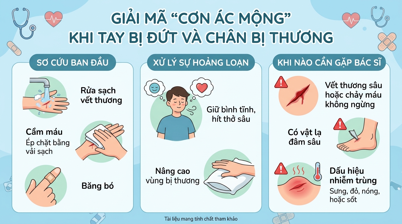 Giải mã ác mộng đứt tay chảy máu, chảy máu chân