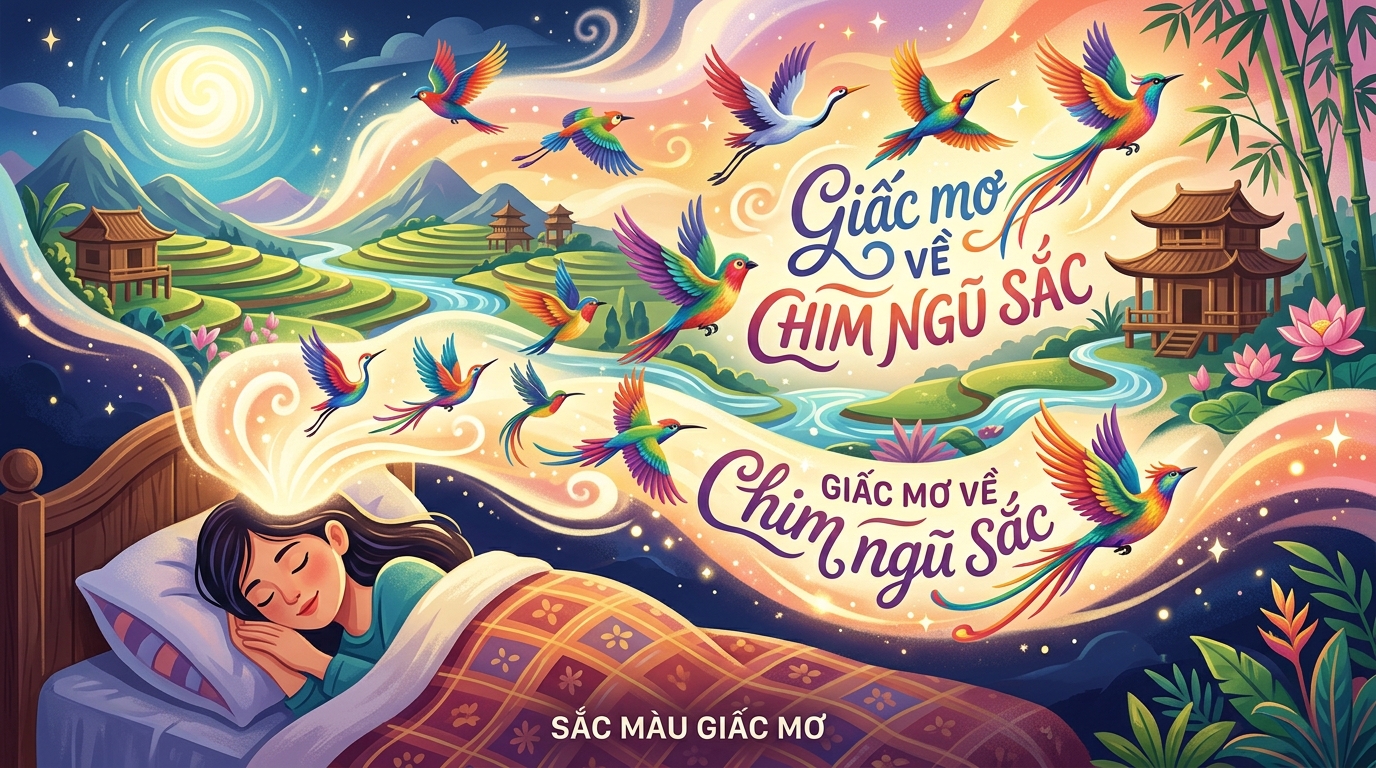 Ngủ mơ thấy chim ngũ sắc, chim nhiều màu sắc