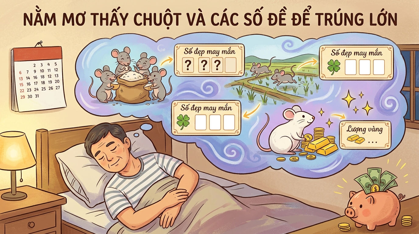 Nằm mơ thấy chuột đánh con gì trúng lớn