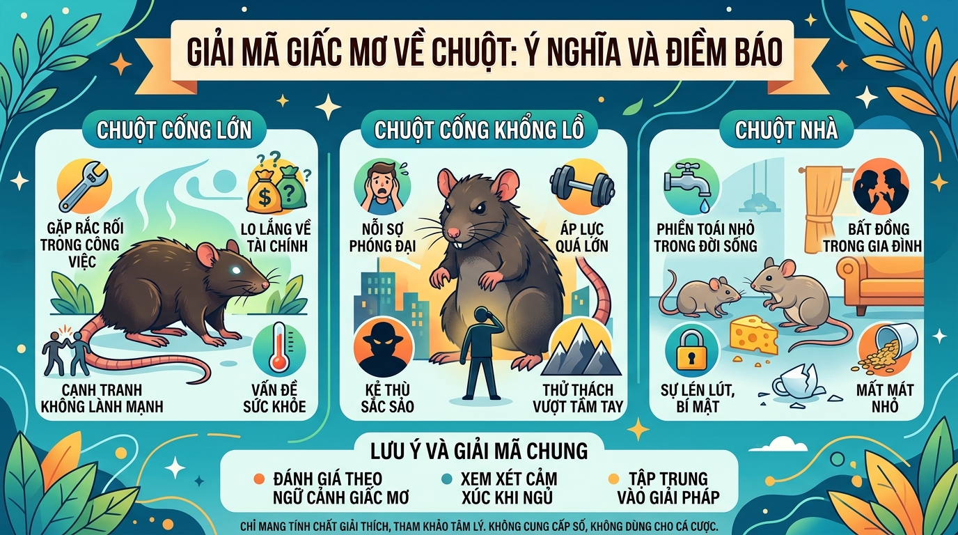 Giải mã giấc mơ thấy chuột to, chuột khổng lồ và chuột nhắt