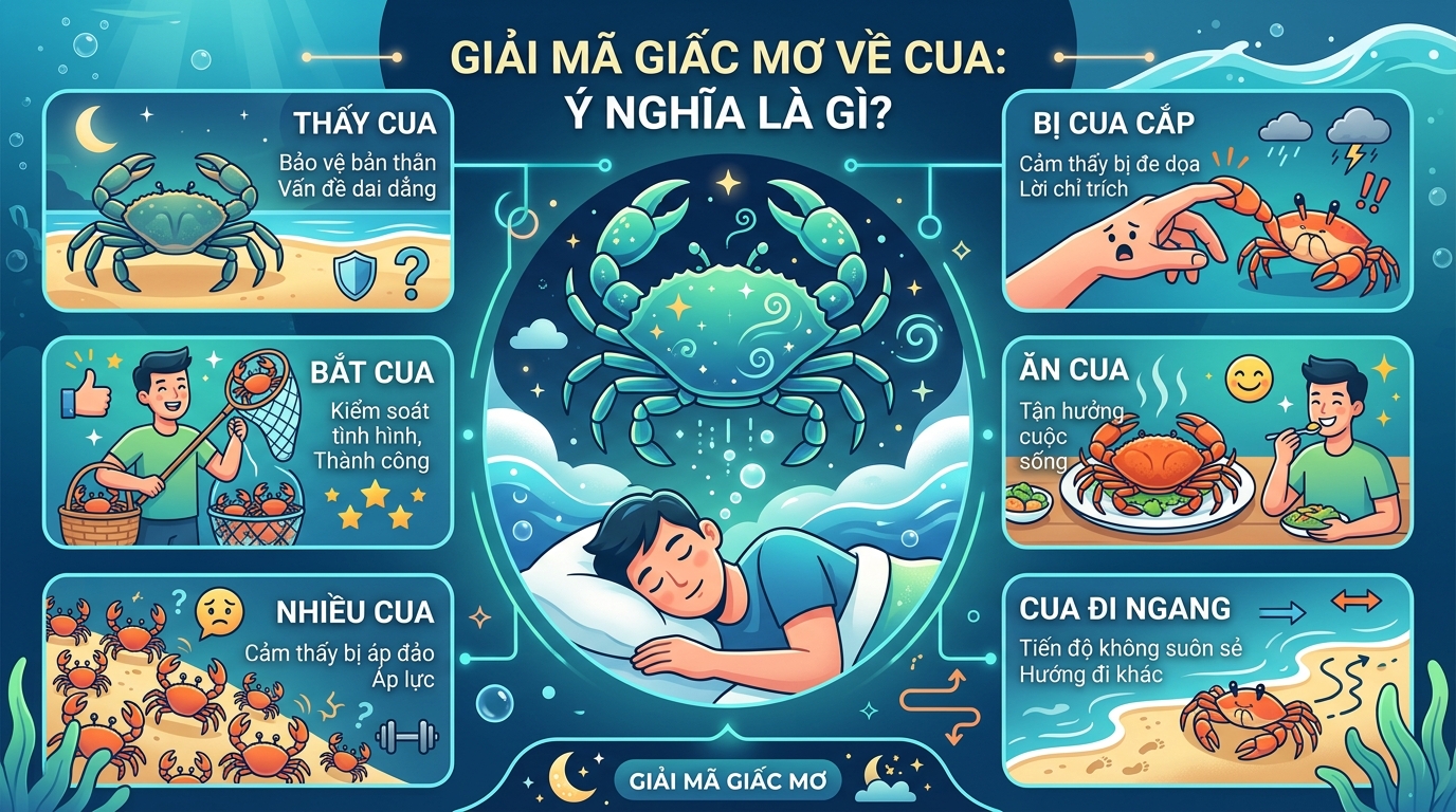 Giải mã giấc mơ thấy cua toàn tập là điềm báo gì