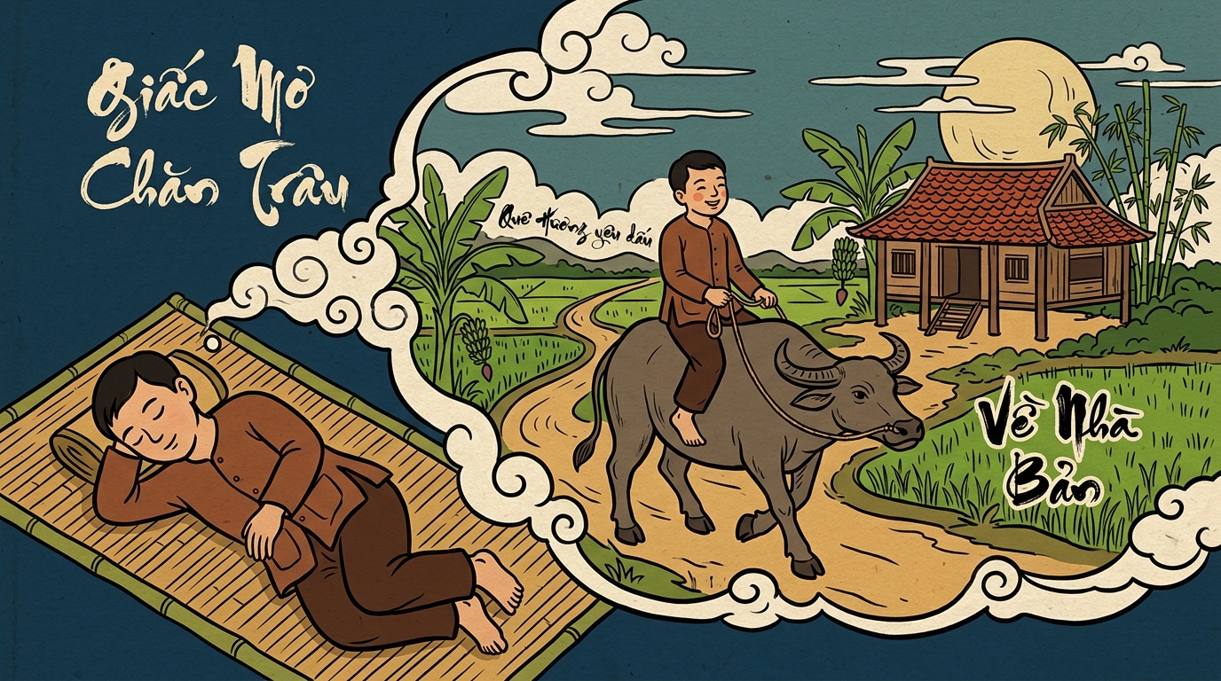 Ngủ mơ thấy cưỡi trâu, dắt trâu về nhà
