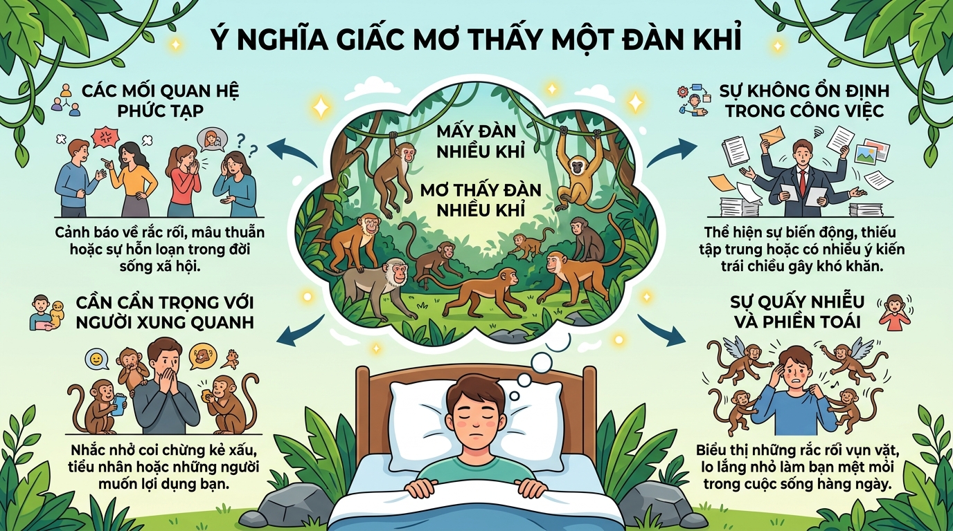 Ý nghĩa chiêm bao thấy đàn khỉ, bầy khỉ, rất nhiều khỉ