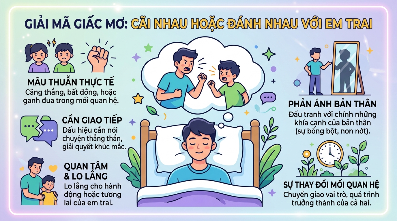Giải mã điềm báo nằm mơ thấy cãi nhau, đánh nhau với em trai