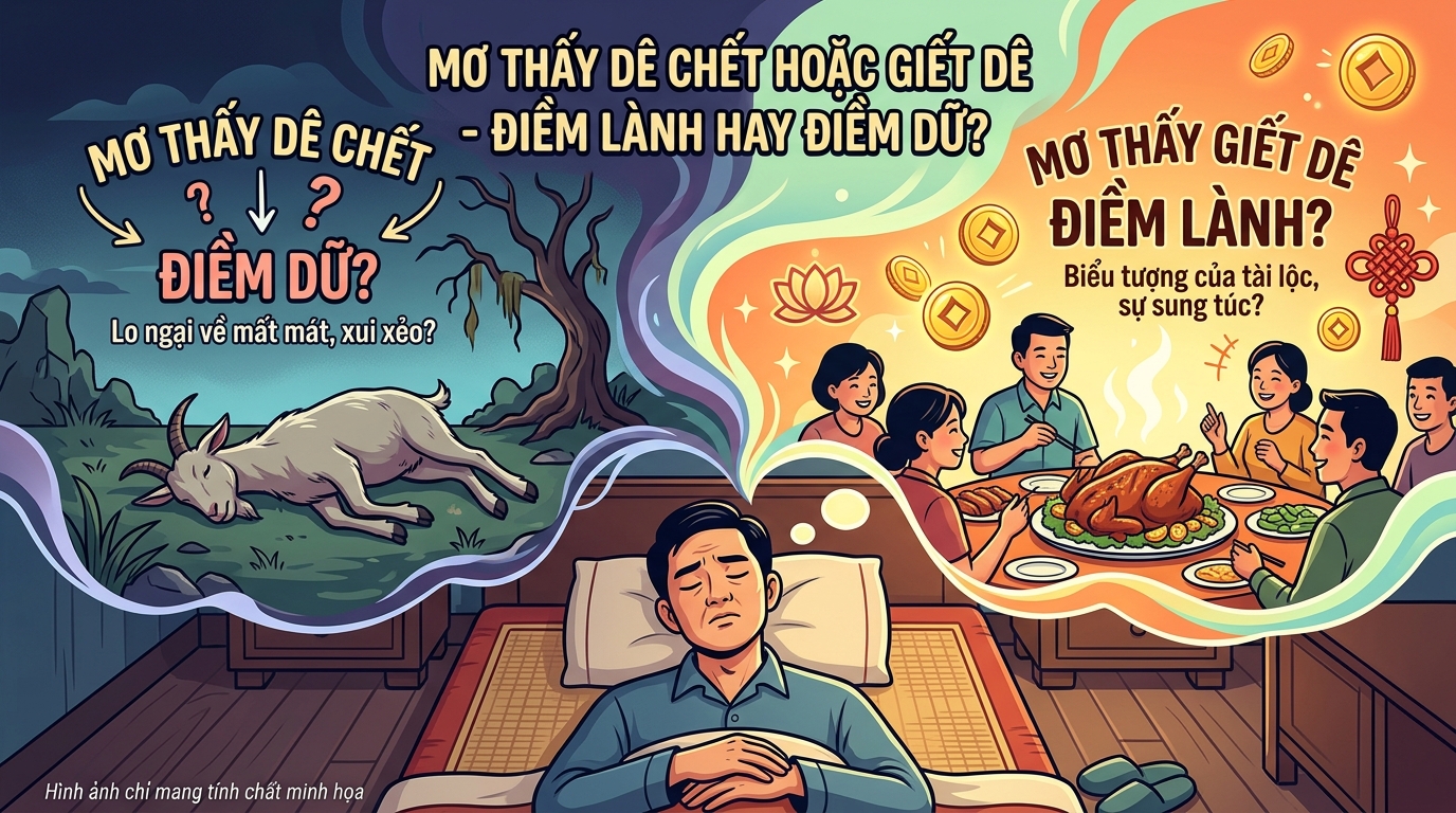 Ngủ mơ thấy dê chết, làm thịt dê là hên hay xui