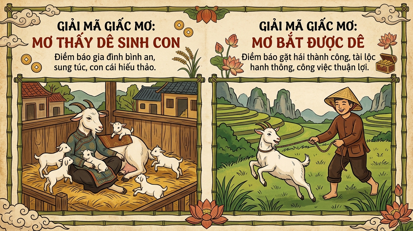 Giải mã chiêm bao thấy dê đẻ con, bắt con dê