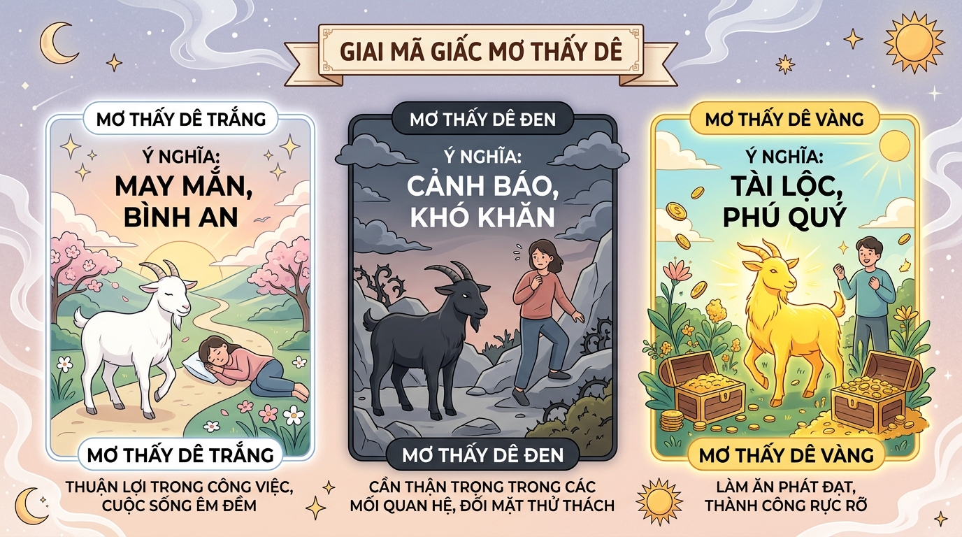 Giải mã giấc mơ thấy con dê trắng, dê đen