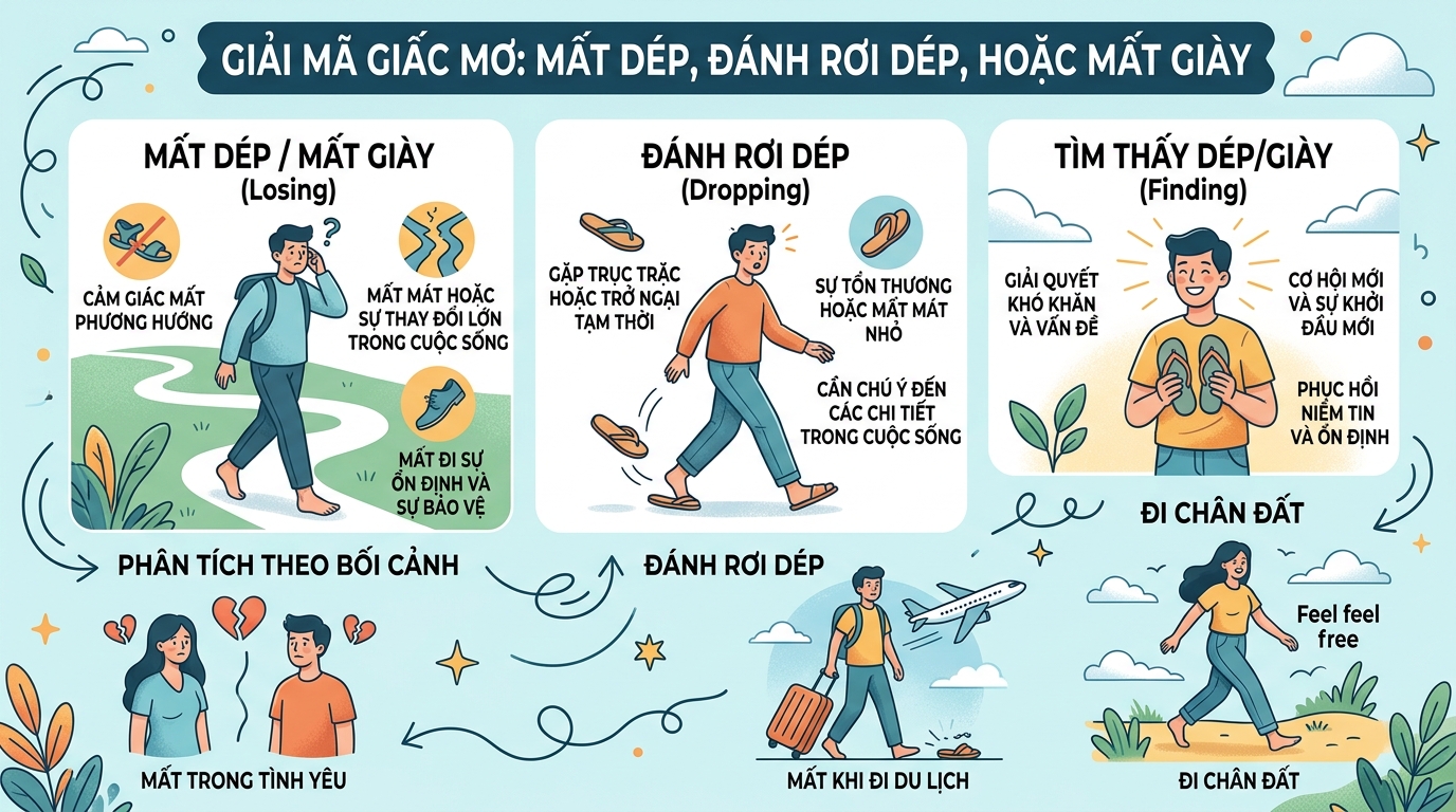 Giải mã điềm báo nằm mơ thấy dép đứt, dép đứt là điềm gì