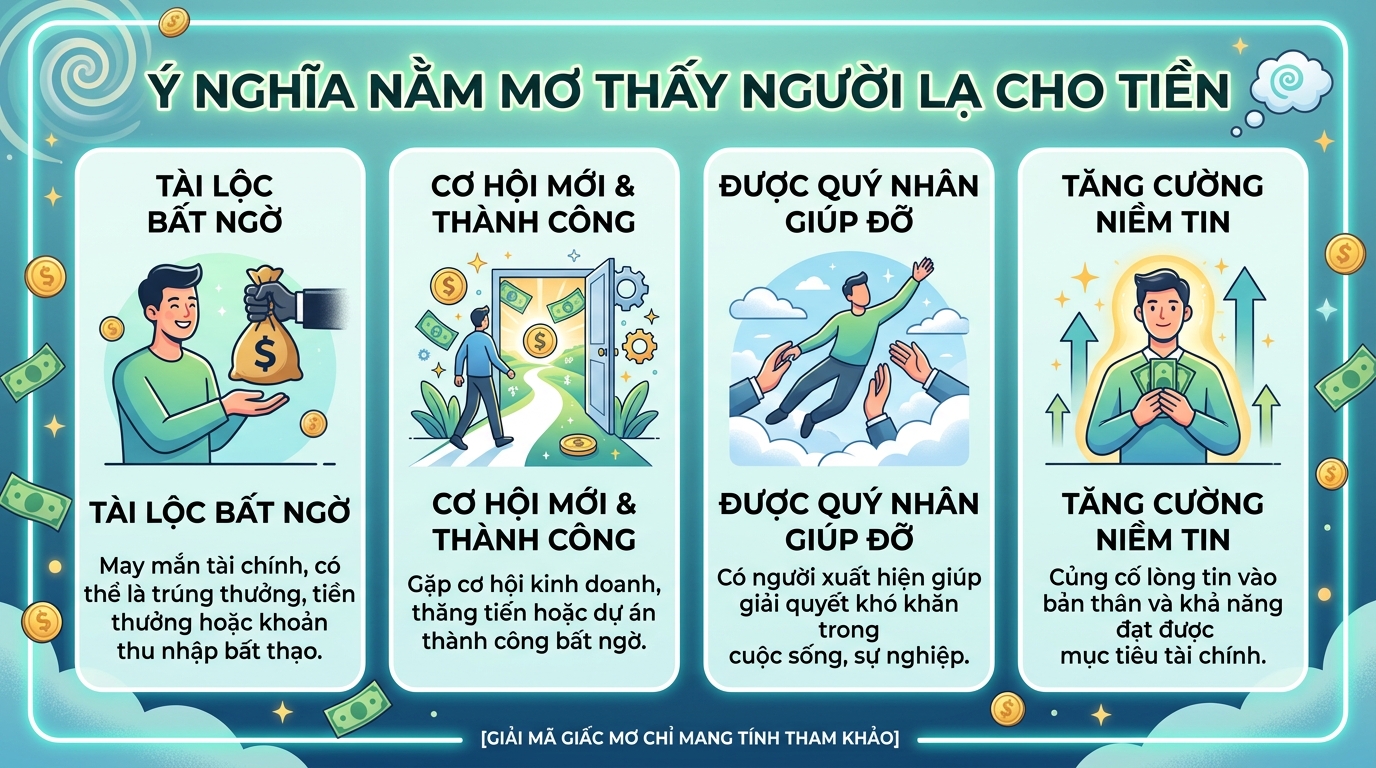 Ý nghĩa giấc mơ thấy được cho tiền, người lạ đưa tiền