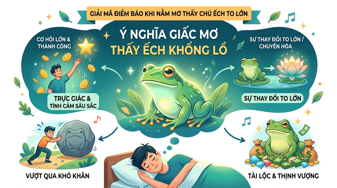 Ý nghĩa giấc mơ thấy ếch khổng lồ, ếch bự