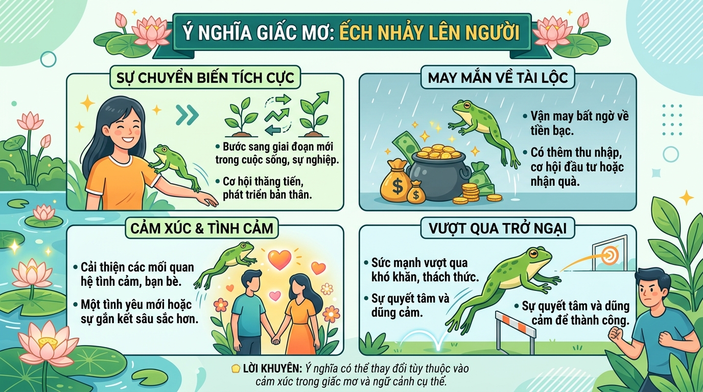 Ý nghĩa giấc mơ thấy ếch nhảy vào người, nhảy lên người