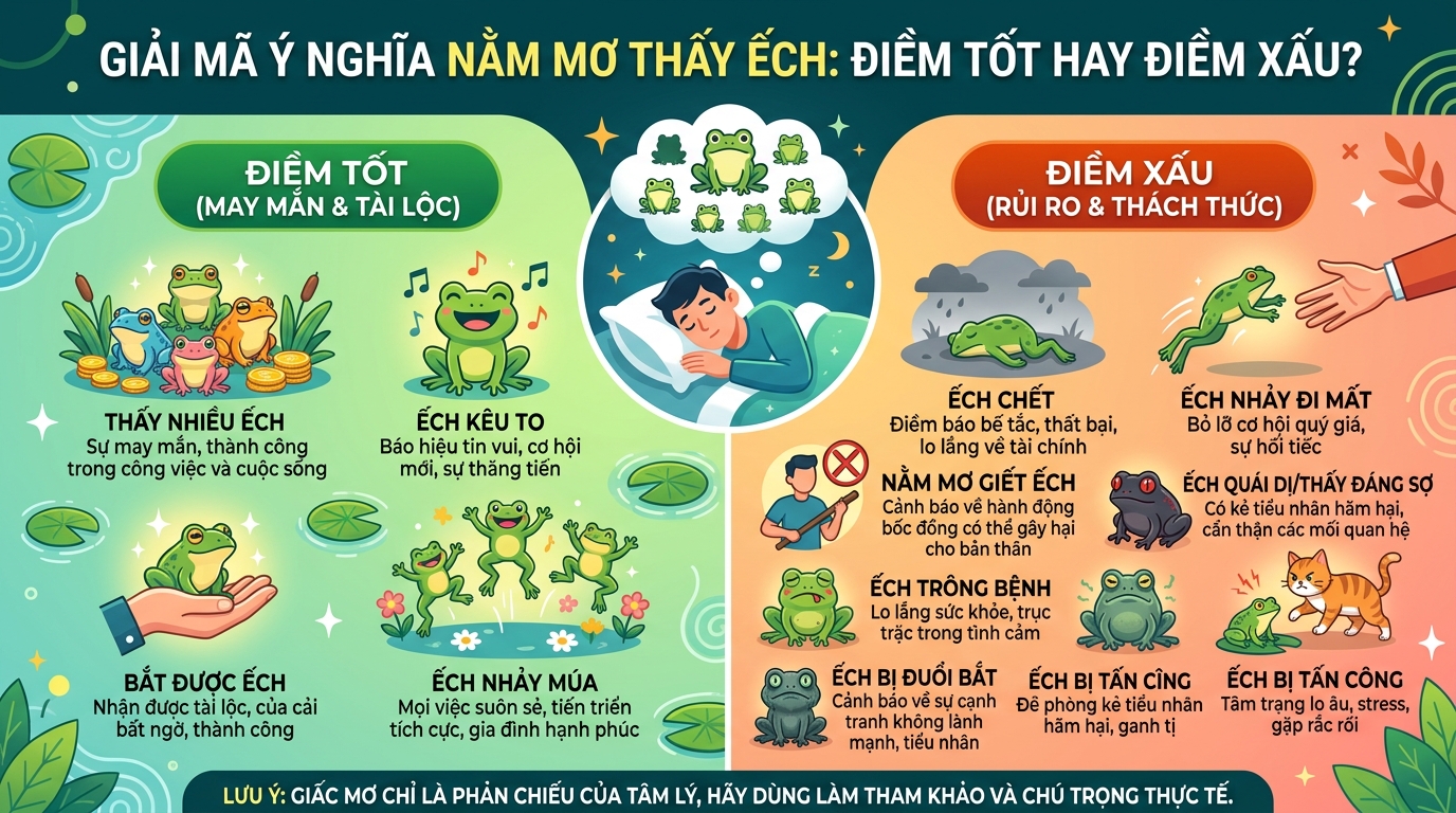 Giải mã giấc mơ thấy ếch là điềm gì, hên hay xui