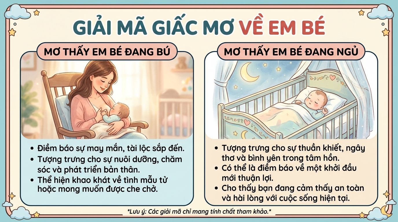 Ý nghĩa giấc mơ người thấy em bé bú sữa mẹ, em bé đang ngủ